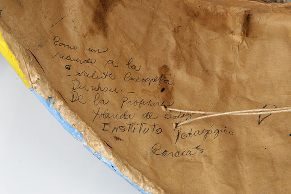 Caribbean Diablo Mask, Inscription 1