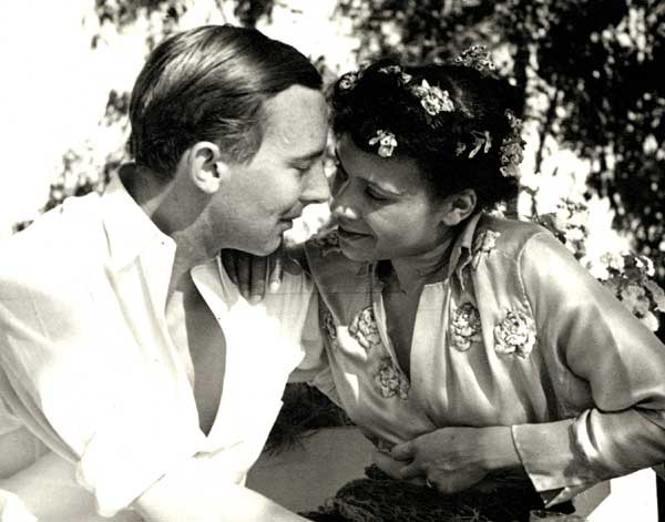 Katherine Dunham and John Pratt (her husband and theatrical designer), 1939.