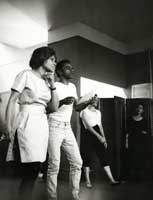 Katherine Dunham in Dance Studio with Johnny Mathis, 1963-1964.